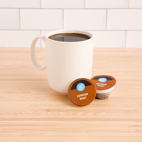 Amazon Brand - Happy Belly Espresso Roast Compostable Coffee Pods (Dark Roast), Compatible with K-Cup Brewer, 96 Count - image 2