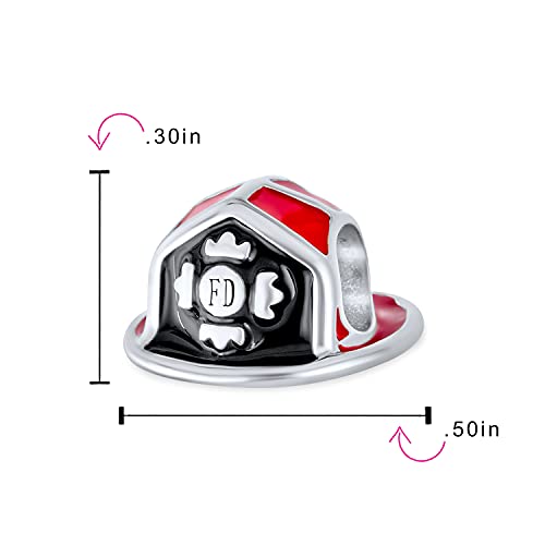 Charm de casco de bombero en plata de ley .925 para pulsera 4