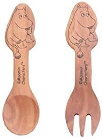 Yamaka Wood Made Moomin Spoon & Fork Set MM651-850 & MM651-851