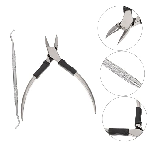 Healvian 1 Conjunto De Ferramentas De Pedicure Ferramenta De Raspador De Silicone Limpador De Aço In