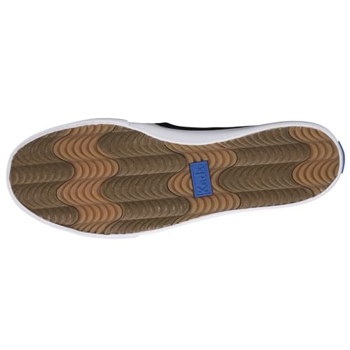Keds Double Decker Slip on, Sneaker Womens, Black Canvas, 8.5 Medium