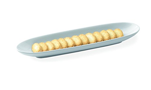 TOGNANA Bandeja Ovalada para Baguette de Fiesta, 36 x 9 cm, Color Blanco