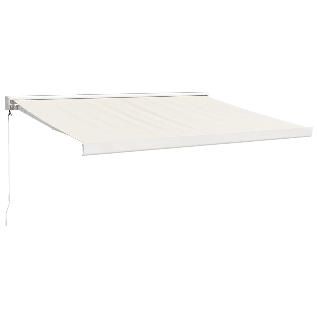 Wysuwana markiza na patio, zmotoryzowana/ręczna osłona przeciwsłoneczna, na zewnątrz, balkon, zadaszenie, kremowa, 3 x 2,5 m, idealna do ochrony przed słońcem i relaksu