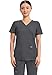 WW Revolution by Cherokee WW610 Women's Mock Wrap Scrub Top, Pewter, XL