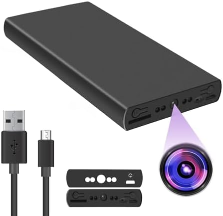 Hidden Camera Power Bank, Spy Camera 10,000mAh Power Bank, Portable HD 1080P Security Camera Long Standby Nanny Cam Night Vision/Motion Detection,Mini Wireless Camera for Indoor and Outdoor - No WiFi
