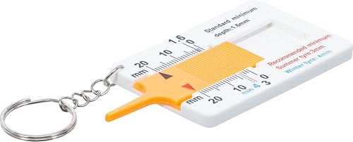 BGS DIY 80726 | Medidor de Profundidad de Dibujo | con Llavero | 0-20 mm