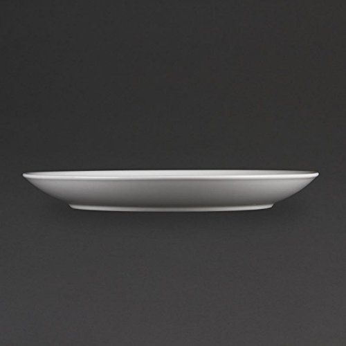 Olympia Whiteware Coupe Plates 280mm (6 Pack) - Dinnerware Set, Oven and Dishwasher Safe CB492, Wit, Pack of 6 - Image 4