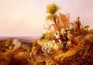Peinture à l'huile: l'esprit d'aventure d'un Soldat Arabe par Niels Simonsen chez vous