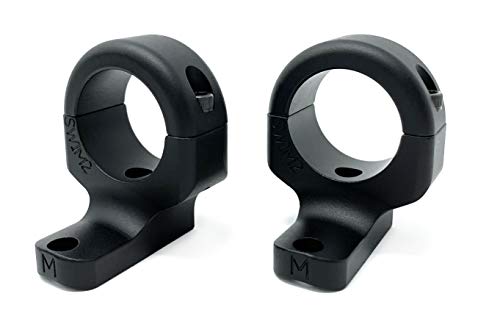 Game Reaper 2: Savage Round Receiver, A17, Axis, Stevens 200, Ruger American, Remington 783, CVA Cascade - Long & Short Action - Medium Mount - Black, 1 inch, 2 Screws per Ring (SW1M2)