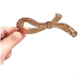 Fermaglio per capelli da donna in stile coreano, con fiocco, in plastica antiscivolo, per capelli spessi, elegante accessorio per capelli freschi e dolci, supporto leggero per tutto il giorno (marrone