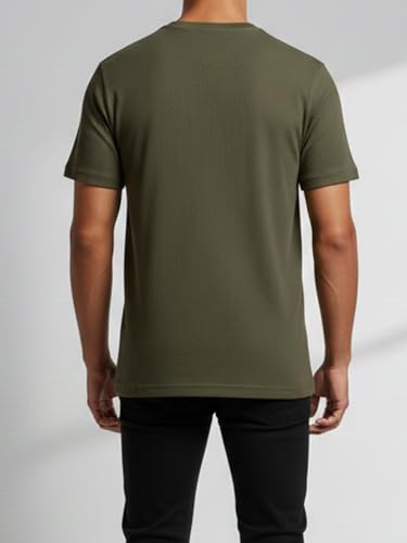 Image of Dollar Easy Fit Cotton Blend Pack of 1 Solid Men's Round Neck T-Shirt