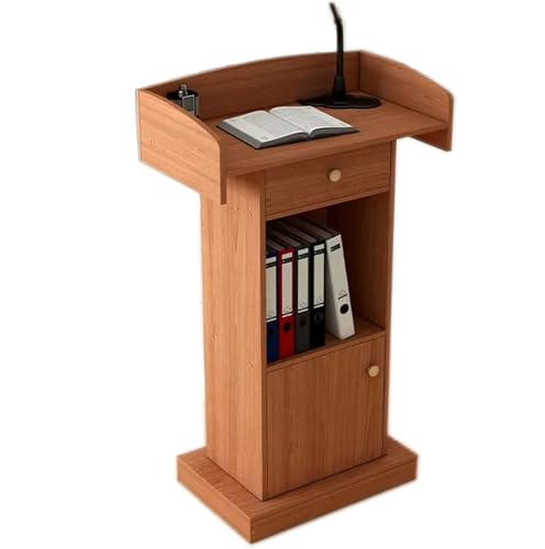 Genérico Elegante Atril de Madera para Iglesias, hoteles y Eventos. Atril Moderno con Acabado clásico de Madera, Ideal para Ceremonias. Mostrador de Bienvenida de diseño Sencillo.