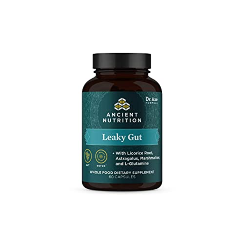 Ancient Nutrition Adrenal Support And Leaky Gut Capsules, Stress & Gut Health Bundle #TOP3
