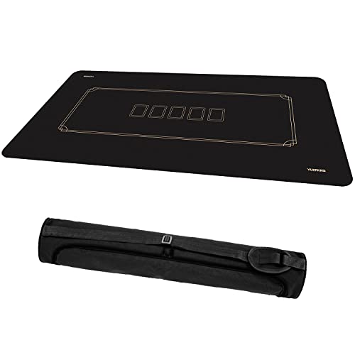 Yuzpkrsi 70 X 35 Inch Texas Hold'em Poker Mat, 10 Players Poker Table Mat Water Repellent, Portable Poker Table Top Topper With Thicken Carrying Bags For Poker Games, Blackjack, Casino #TOP7