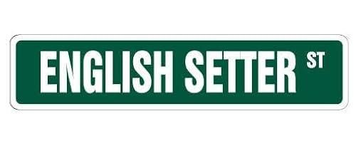 ENGLISH SETTER Street Sign �q���p �l�[�����[�� ���^���T�C���f�J�[��