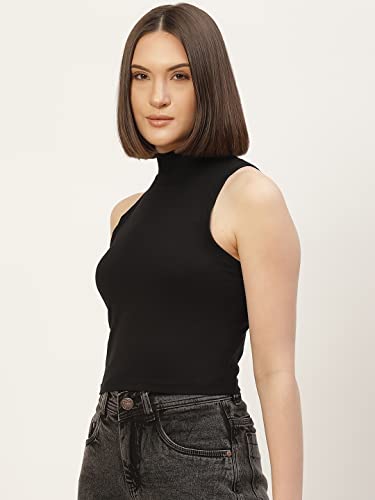 Image of Women Solid Super Soft streachable Cotton Blended Crop Top