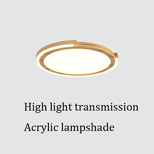 Lámpara de techo de madera ultrafina para techos bajos con luz ajustable sin parpadeo 7