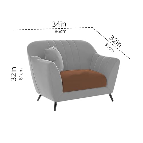 Image of Atticus 3+1+1 Seater Sofa Set for Living Room (Brown Grey Colour) Premium Fabric Sofa