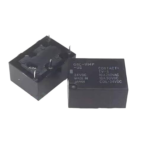 Relais 4 broches G6C-1114P-US 24V CC pour circuit imprimé PCB lot de 2 pièces