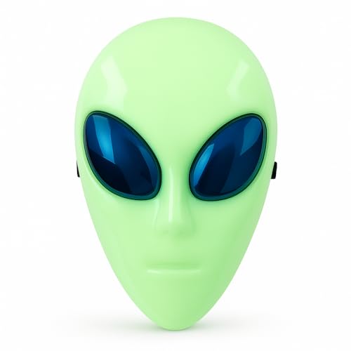 Image of Wanna Party Scary Party Mask Glow in the Dark Alien Mask for Halloween Party Masks for Adults