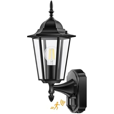 Lamomo Motion Sensor Outdoor Lights, Upgrade Dusk to Dawn Exterior Light Fixture Wall Mounted, 100% Anti-Rust Aluminum Waterproof Porch Lights for Patio Front Door Garage