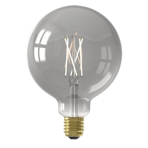 CALEX bombilla LED inteligente, E27 G125, con filamento de titanio, luz blanca, regulable, control por aplicación y voz