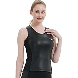MORGEN SKY ウェットスーツ メンズ レーディス 上下 スキン サーフィン ロータス効果 撥水加工 釣り 2mm 日焼け止め 男女サイズ揃い 四季 ネオプレン サウナスーツ 水着 家族旅行 水泳 サーフ SUP カヤック 沢登り 水陸両用D28 (M, レーディス・ベスト)