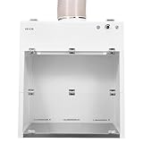 VEVOR Ducted Fume Hood, 23.62 x 31.69 x 27.56 inch Working Area, Lab Fume Hood with LED Light and G1 Pre-Filter, Adjustable Speed, Steel Exhaust Equipment for Laboratory Fume Control, White