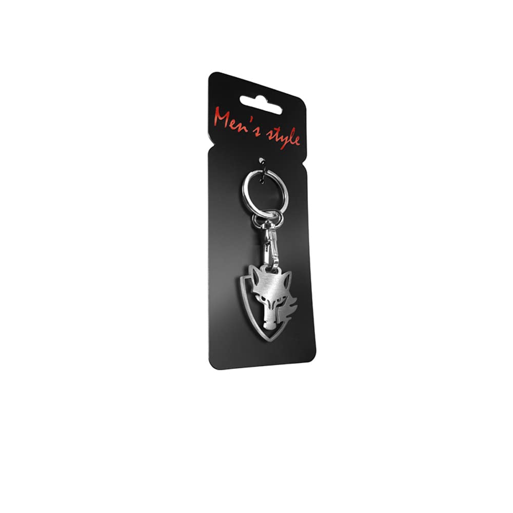 Avisa Stainless steel key chain - 'Wolf' (silver)