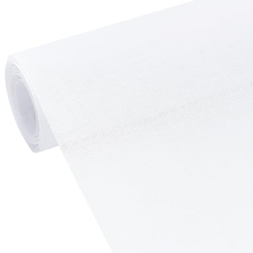 BENECREAT Tela de Entretela de Algodón Blanco de 100x113 Cm Tela de Forro de Hierro de Entretela Fusible de Algodón Tejido para Blusas Camisas de Vestir Collares Accesorios de Costura de Bricolaje