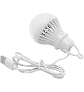 Nood-LED-lamp, 5V 5W Equivalent USB-voeding Aangedreven Gloeilamp voor Buiten Kamperen Wit Licht