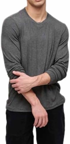 ATM Collection Women's Modal Rib Crewneck, Grey, Medium