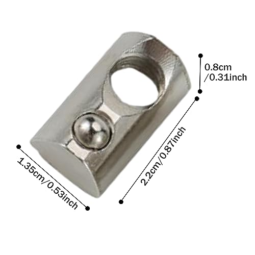 AUTUUCKEE 25 Pcs M8 T Slot Nuts Roll in Spring T-nut with Roll Ball - Image 3