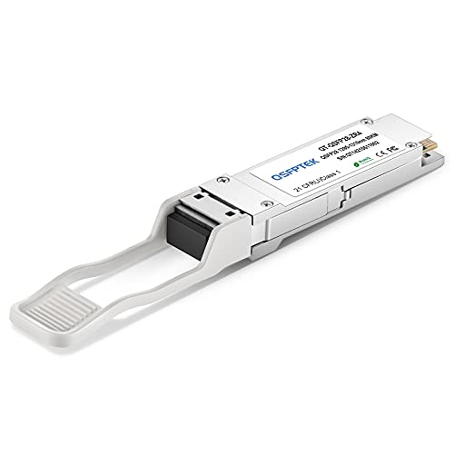 Image of QSFPTEK 100GBASE-ZR4 Module, MINI GBIC QSFP28 1310nm 80km DOM LC SMF Optical Transceiver Module for Juniper Networks QSFP-100GBASE-ZR4