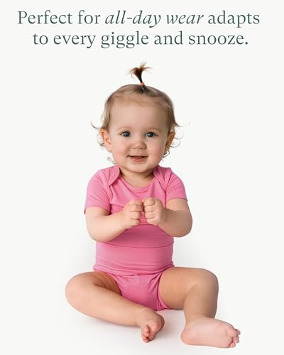 Baby Bloomers Bummies, Soft Bamboo Viscose High Waist Belly Shorts & Diaper Cover for Infant Toddler Girls Boys, 2-Pack4