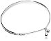 Sterling Silver "Love Is... Finding Someone You Can't Live Without" Sentiment Catch Bangle Bracelet