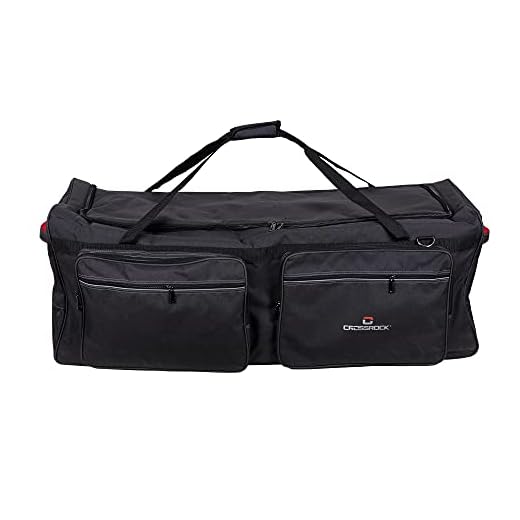 Crossrock Drum Hardware Bag with Removable Shoulder Strap 48-inch Standard, Dark Grey (CRSD70HBDG)