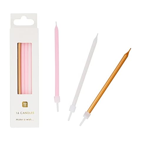 Pack of 16 Stylish Birthday Candles Cover