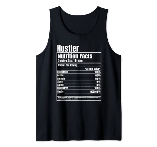 Hustle Nutrición Datos Motivacionales Camiseta sin Mangas