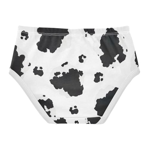 Toddler Panties, Black White Spots Cotton Underwear Girls, 2T–8 Years2