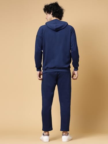 Image of Rigo Cotton Fleece Full Sleeves Oversized Co-ord Set for Men | Printed Hooded Track Suit Set for Men