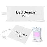Bed Alarm for Elderly Adults & Chair Alarm Set with Sensor Pad - Fall Prevention System for Seniors, Dementia Patients, Alzheimer Care - Adjustable Volume Caregiver Monitor (Bed + Chair Sensor Pad)