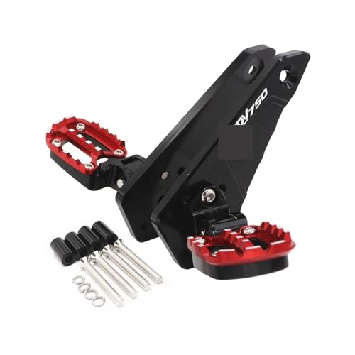 Cale pied moto arrière pliant noir rouge pour passager CBR650F CB650F CBF1000