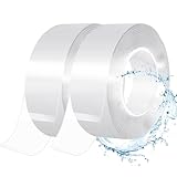 Reutilizable Nano Tape de 5M - 2 rollos Nano Cinta Doble Cara Adhesiva Almohadillas de Gel Antideslizantes Adhesiva de...