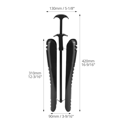 QWORK® 4 Stück Stiefelspanner, 31cm Stiefelformer mit Griff, Stiefelformer Schwarz