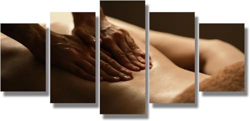 Tableau multi panneau 5 parties pour spa et salon de beauté déco murale