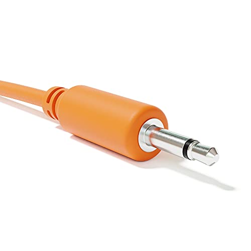 ExcelValley - 5-Pack - Mono Modular Patch Cables - TS 3.5mm 1/8" Eurorack Synthesizer [Orange | 30 cm - 11.81"] by ExcelValley - Used condition - Image 3