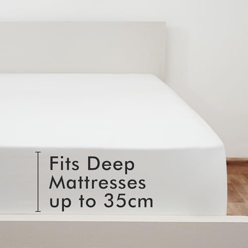 Novo Home White Queen Fitted Sheet Deep Pocket 15 Inch Soft Microfiber by Novo Home - Used condition - Image 3