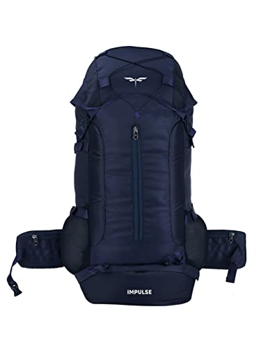 Impulse Rucksack Bags 65 Litres Travel Bag For Men Tourist Bag For Travel Standard Backpack For Hiking Trekking Bag For Men Camping Dual Color Bag With 1 Year Warranty, Navy Blue