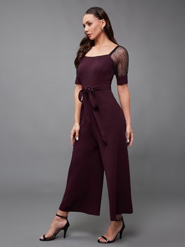 Image of Miss Chase Women's Self Design Cut-Out Georgette Jumpsuit
